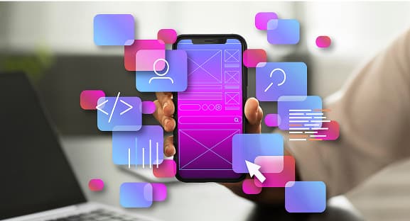 Mobile app feature illustration